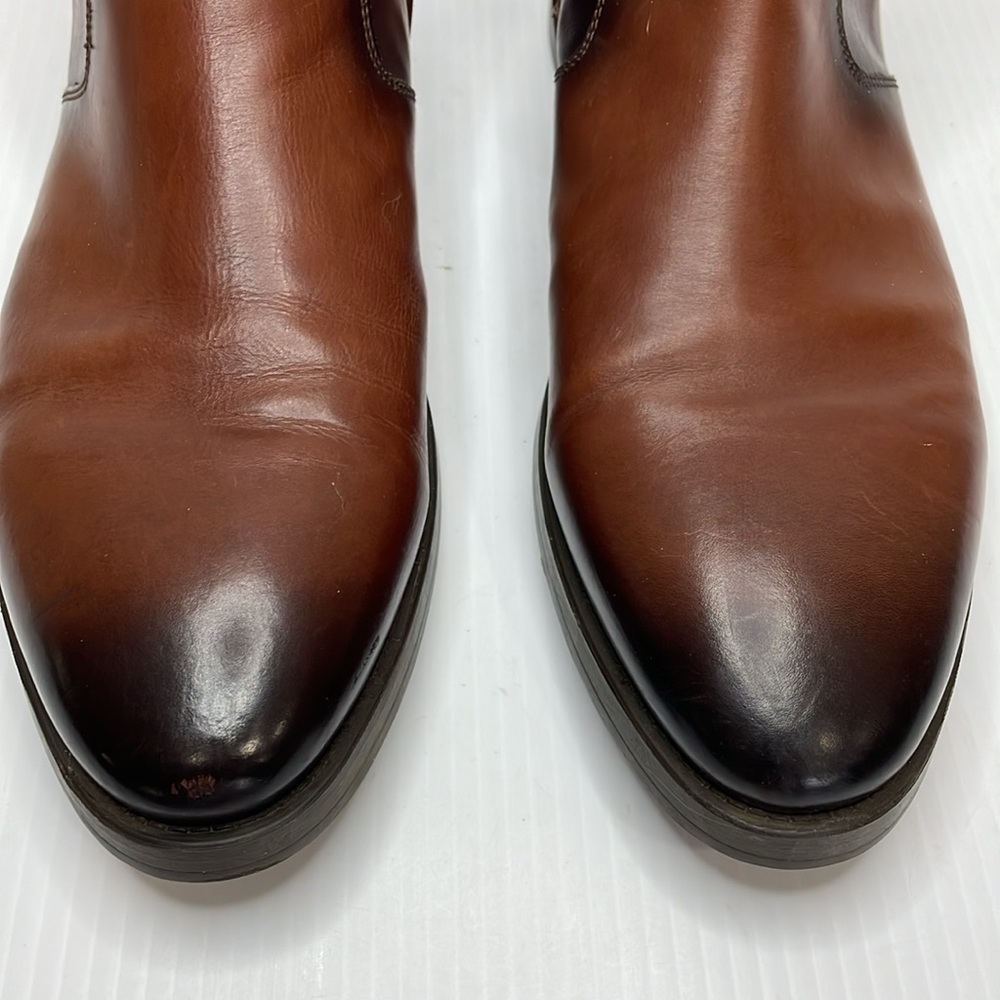 To Boot New York Men’s Sz 11.5 Rosemont Marrone Burnished Leather Boot Brown Zip - Picture 4 of 15